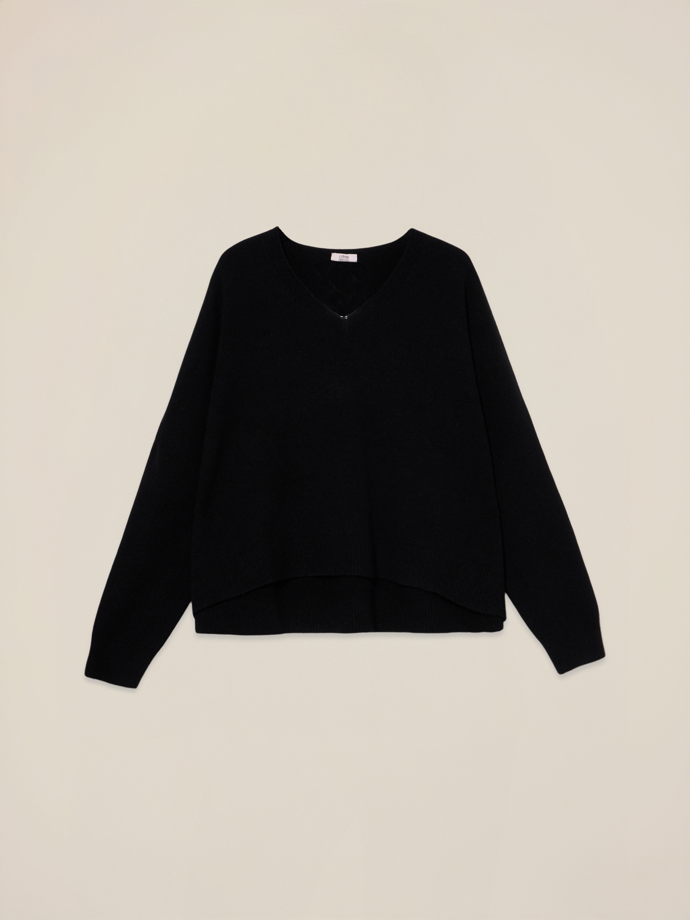 Maglia misto viscosa scollo a V image number 3