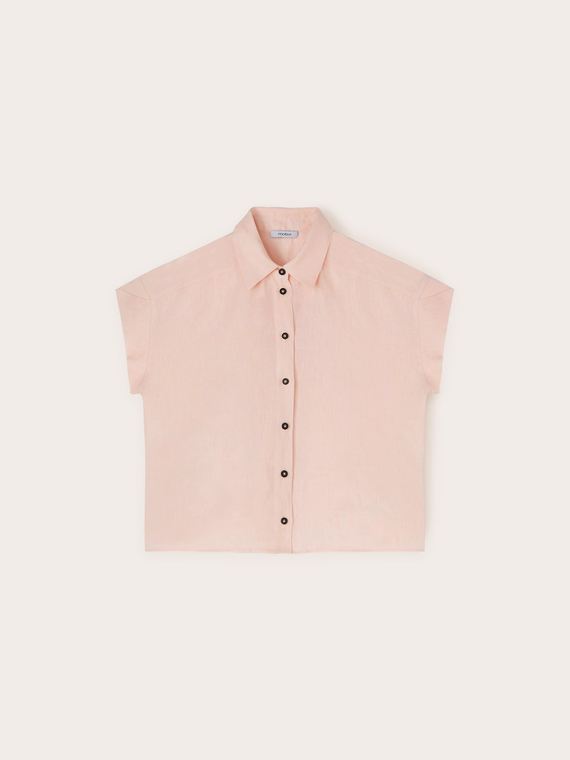 Chemise à manches courtes en lin