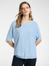 Short-sleeved viscose blend top image number 0