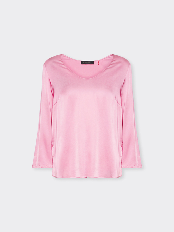 Stretch satin blouse