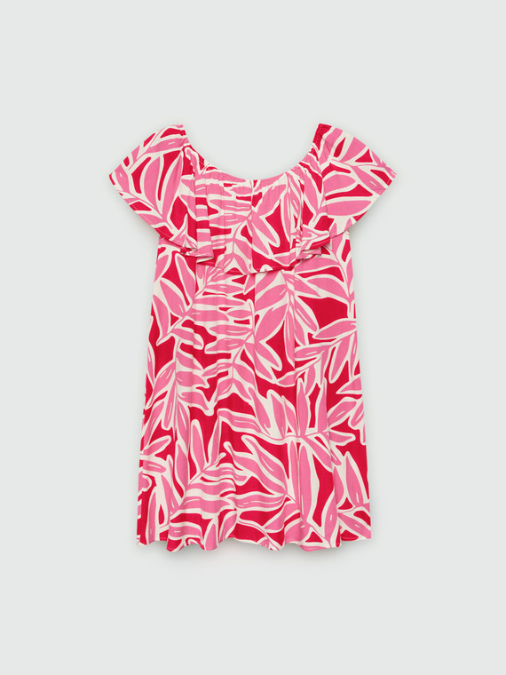 Kleid aus bedruckter Viskose LENZING™ ECOVERO™