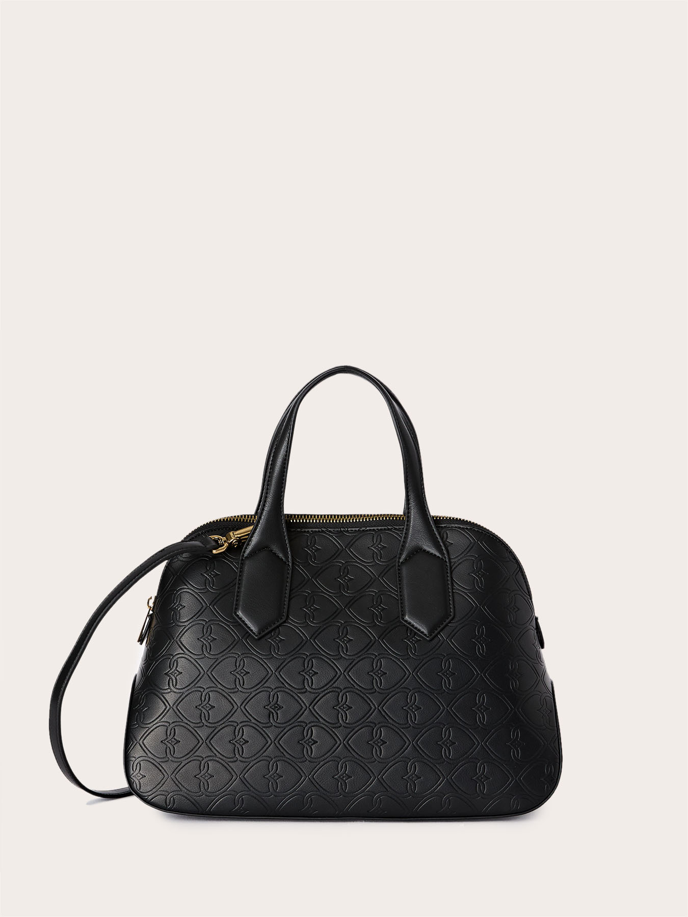 Handtasche mit Doppelherz-Muster image number 1