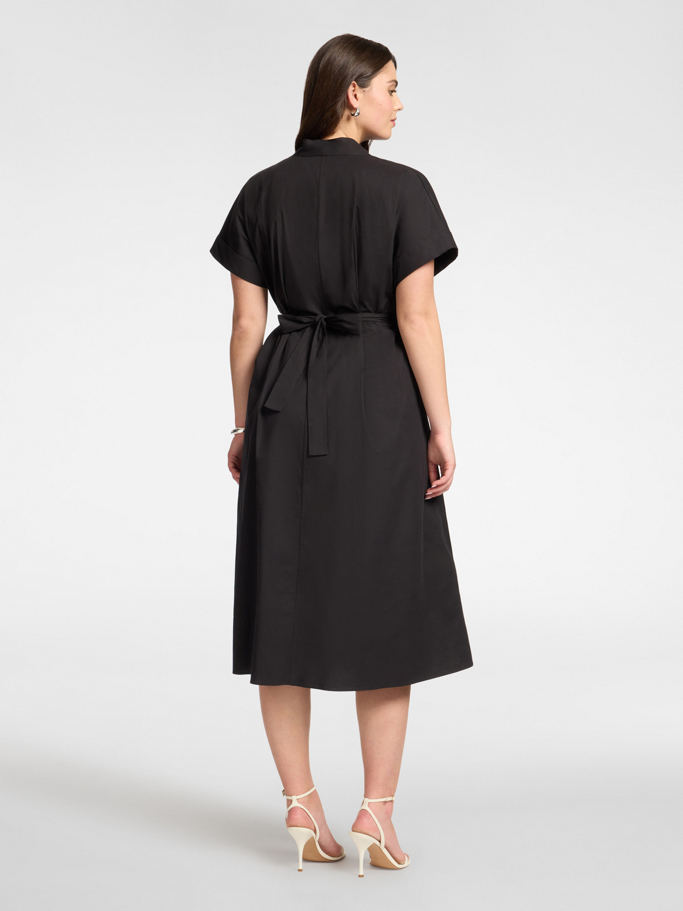 Flare dress with belt image number 1