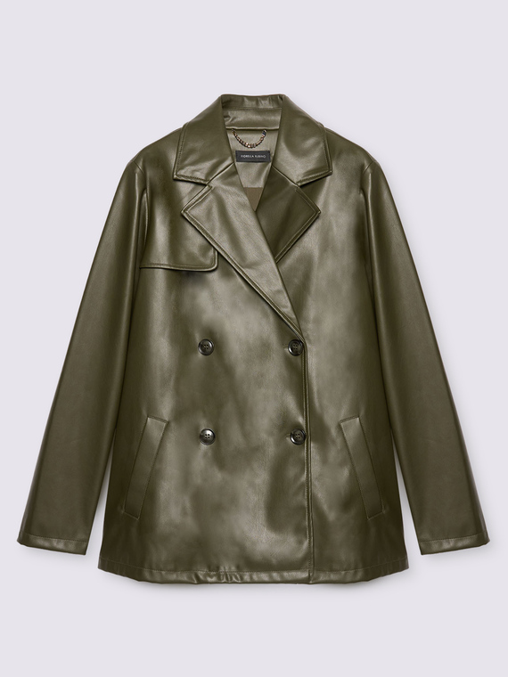 Double-breasted biker jacket