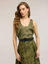 Wide shoulder satin top image number 0