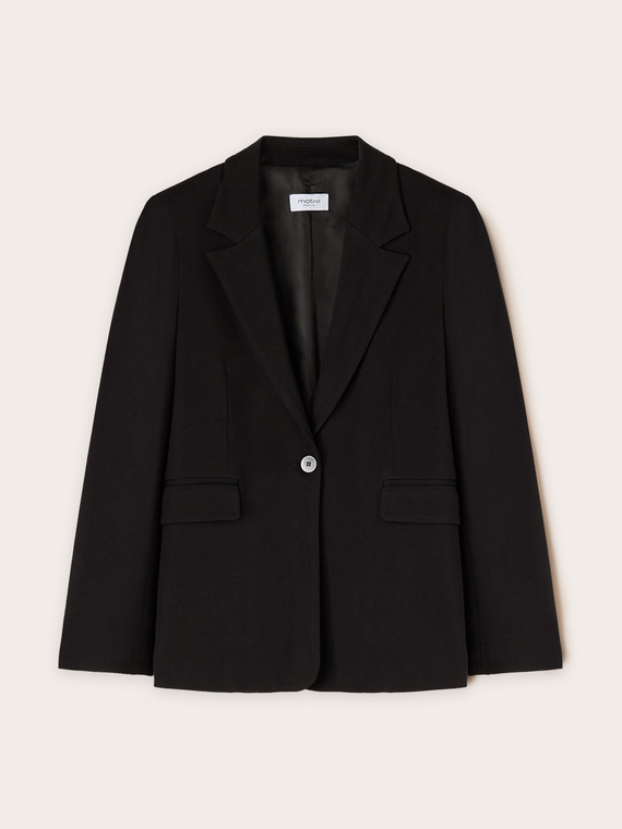 Einreihiger Blazer in Mail&auml;nder Rippe