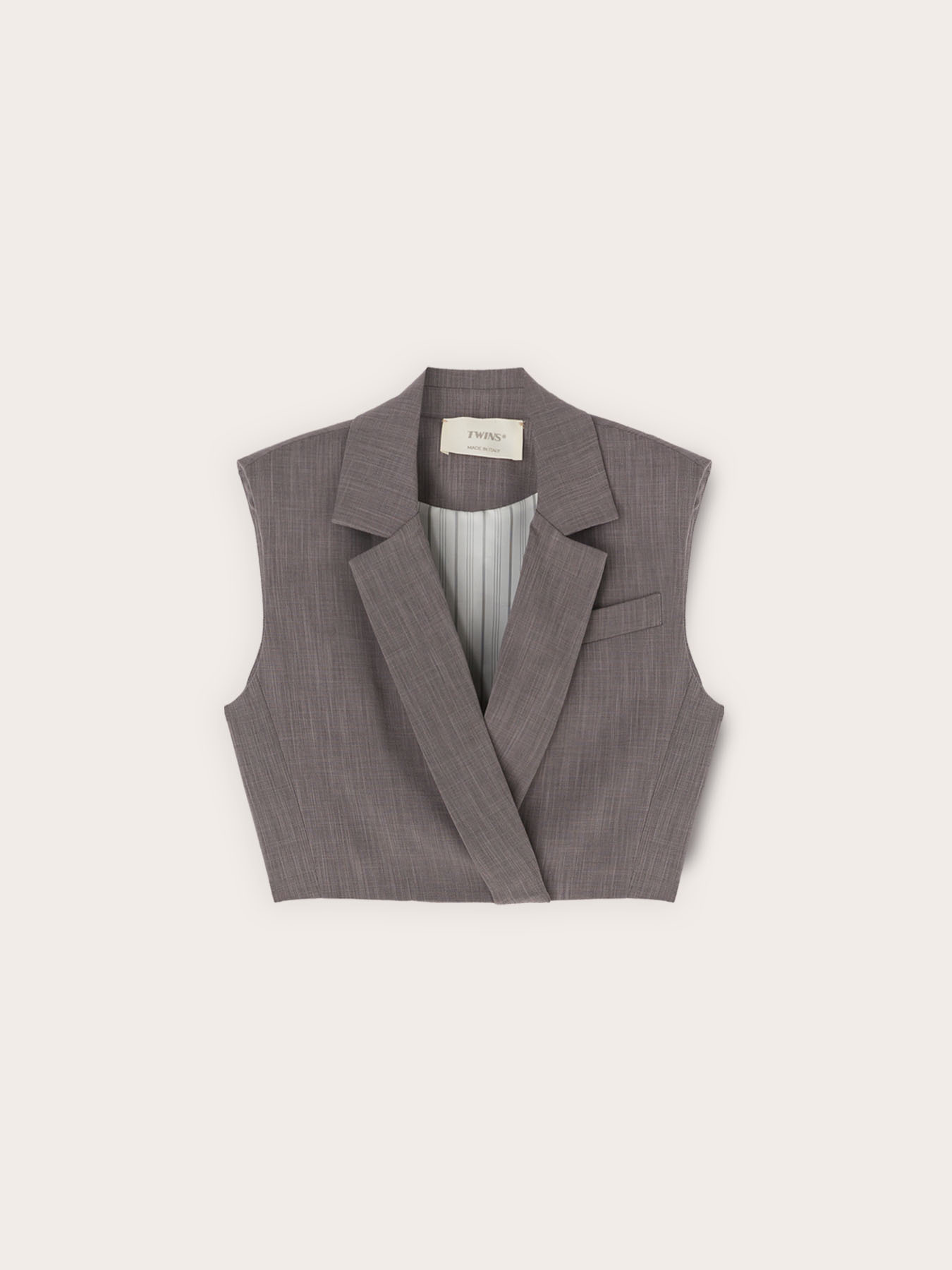 Short vest with lapels image number 4