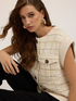 Bouclé fabric vest image number 3