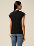 Two-material V-neck T-shirt image number 1