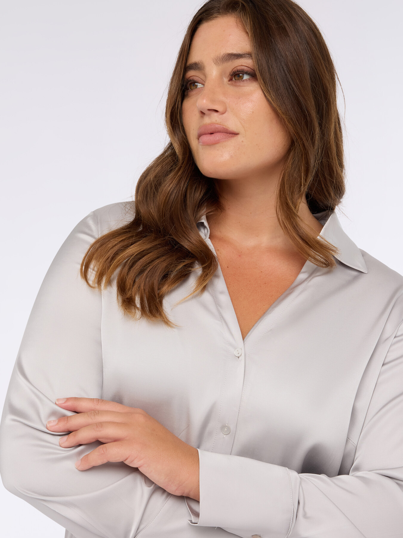 Viscose satin shirt image number 3