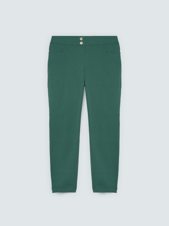 Pantalon Skinny en m&eacute;lange viscose