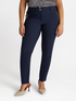 Skinny scuba trousers with zip and jewelled buttons image number 0
