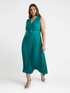 Plissee-Kleid mit V-Ausschnitt image number 0