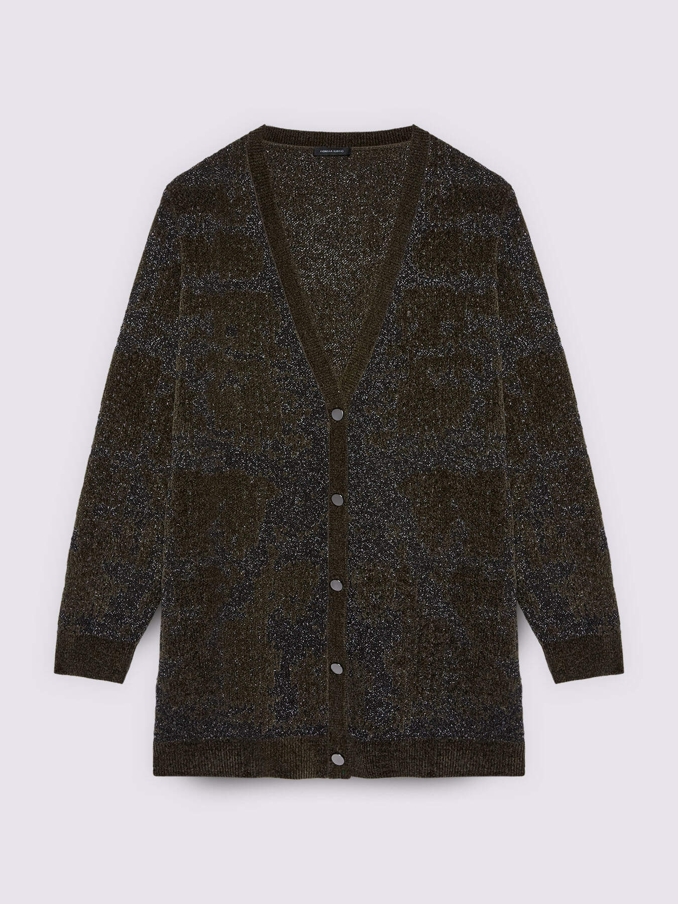 Laminated camouflage cardigan image number 5