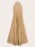 Long flare dress in lurex blend image number 4