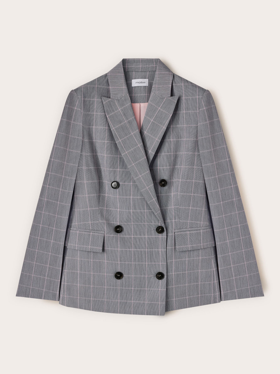 Prince of Wales check blazer jacket