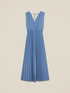 Long pleated lurex dress image number 4