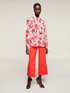 Pantalon cropped jambe large avec revers image number 2