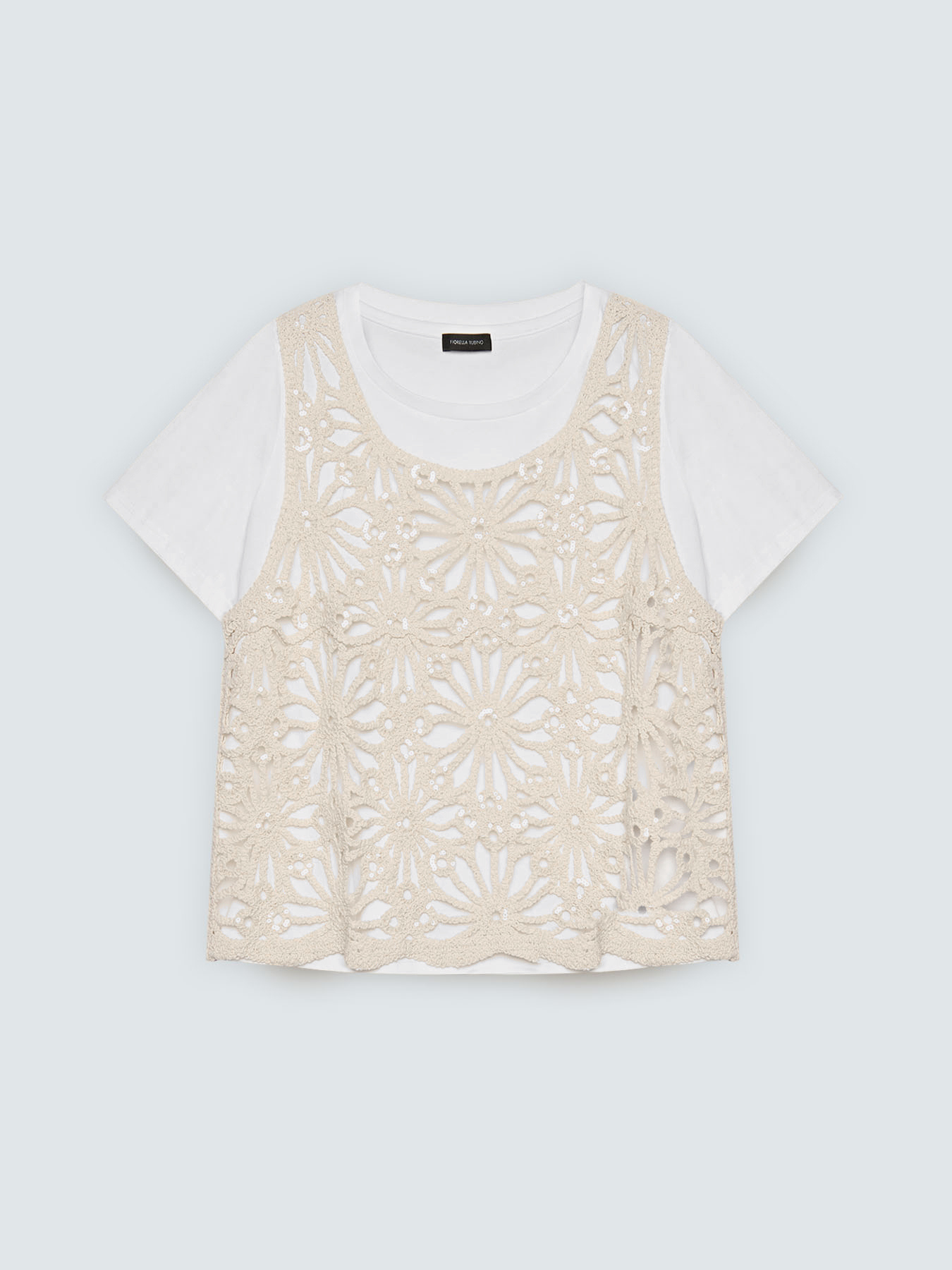 T-shirt avec top crochet image number 4