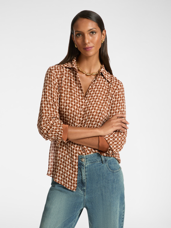 Chemise à imprimé géométrique
