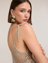 Top aus durchbrochener Strickware in Lurex image number 0