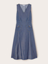 Robe ligne A en denim lyocell image number 4