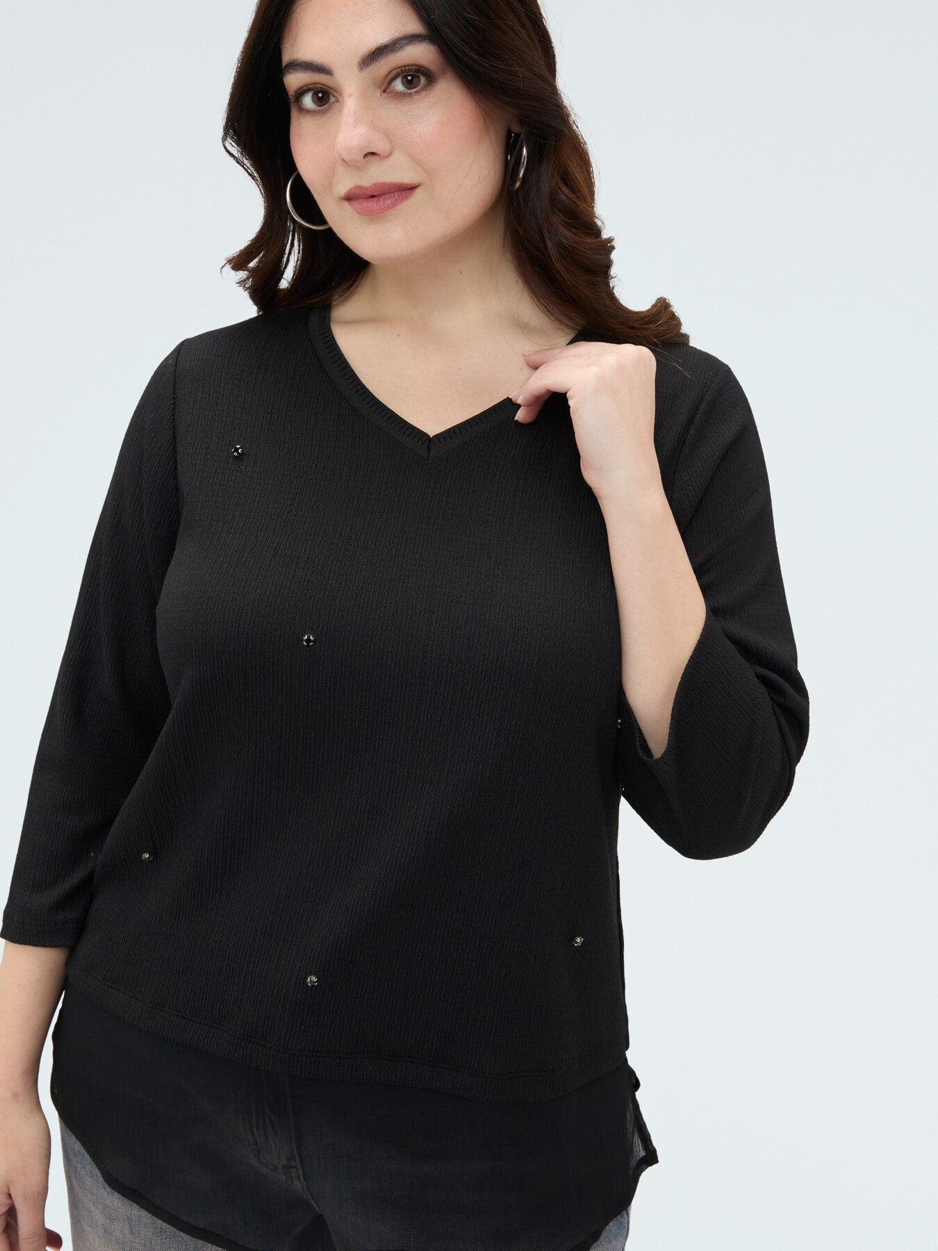 Jersey T-shirt with appliqu&eacute;s image number 3