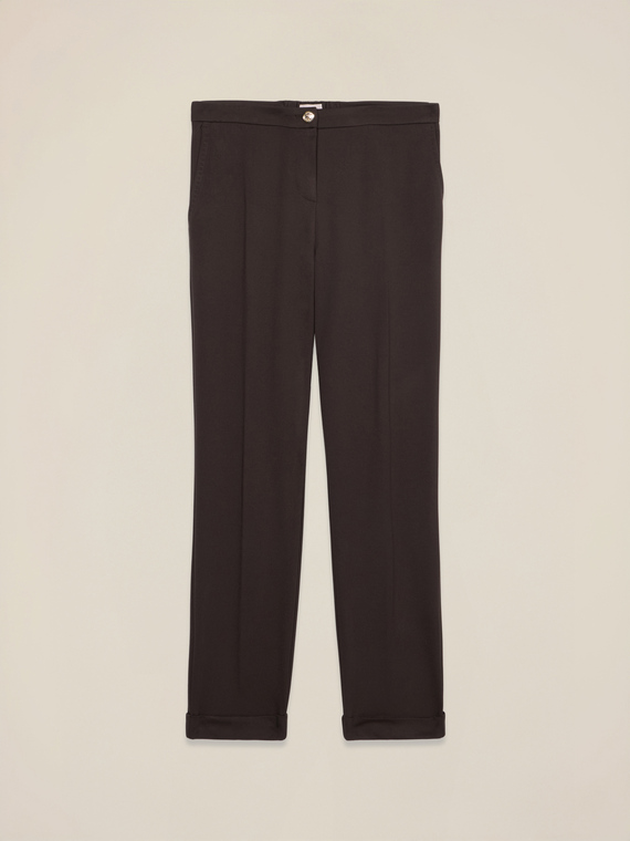 Pantaloni regular in punto milano