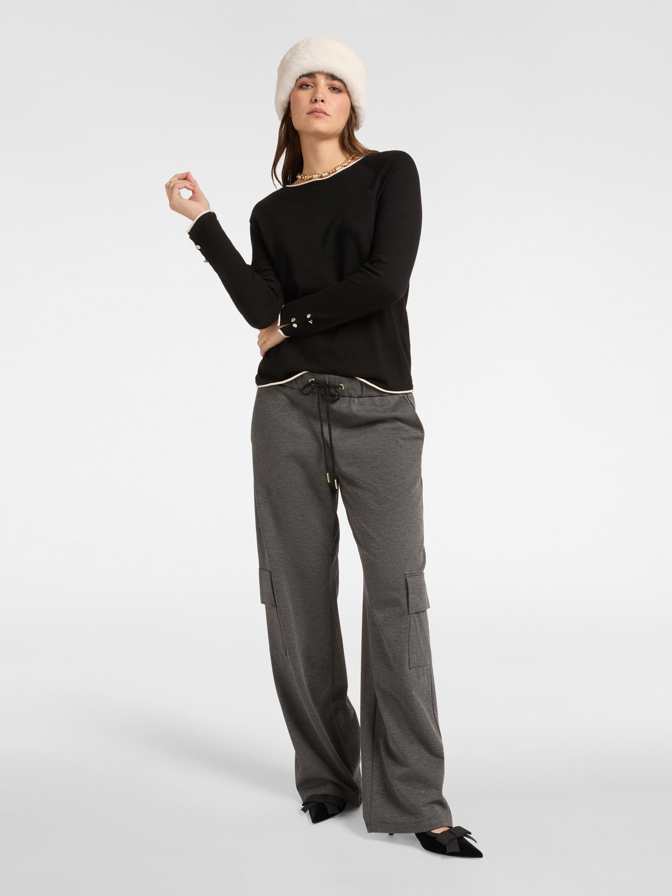 Maglia con bordo a contrasto image number 2