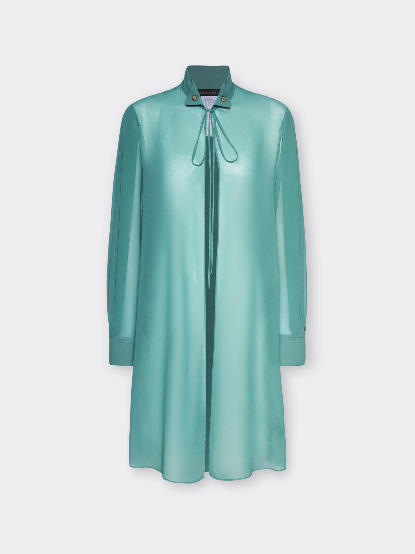 Camicia lunga in georgette image number 4