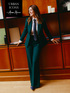 Wide-leg palazzo pants in crepe fabric image number 0
