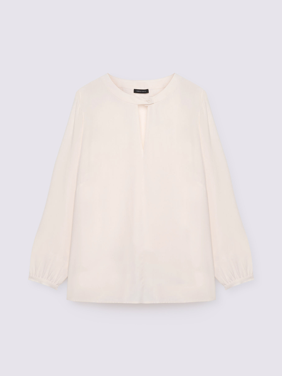 Chemisier en mousseline de viscose avec encolure goutte d'eau