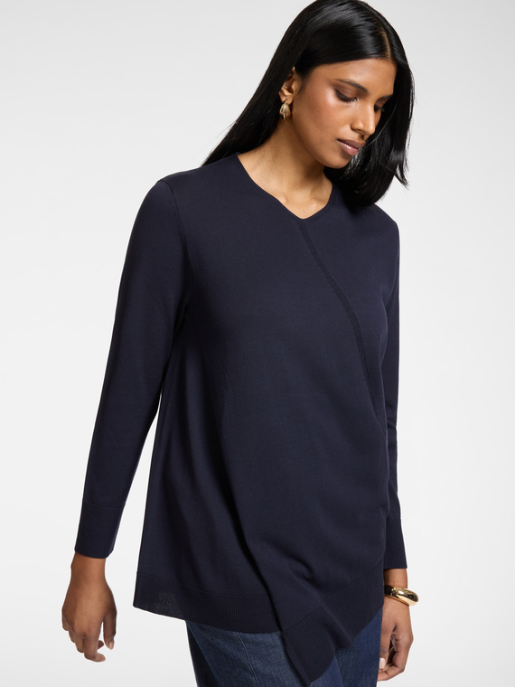 Asymmetric cotton and modal top