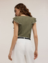 Ribbed sweater with ruffles image number 1