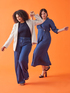 Long dress crossed in front with TENCEL™ fibres image number 4