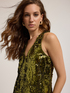 Sequin dress with geometric design image number 2