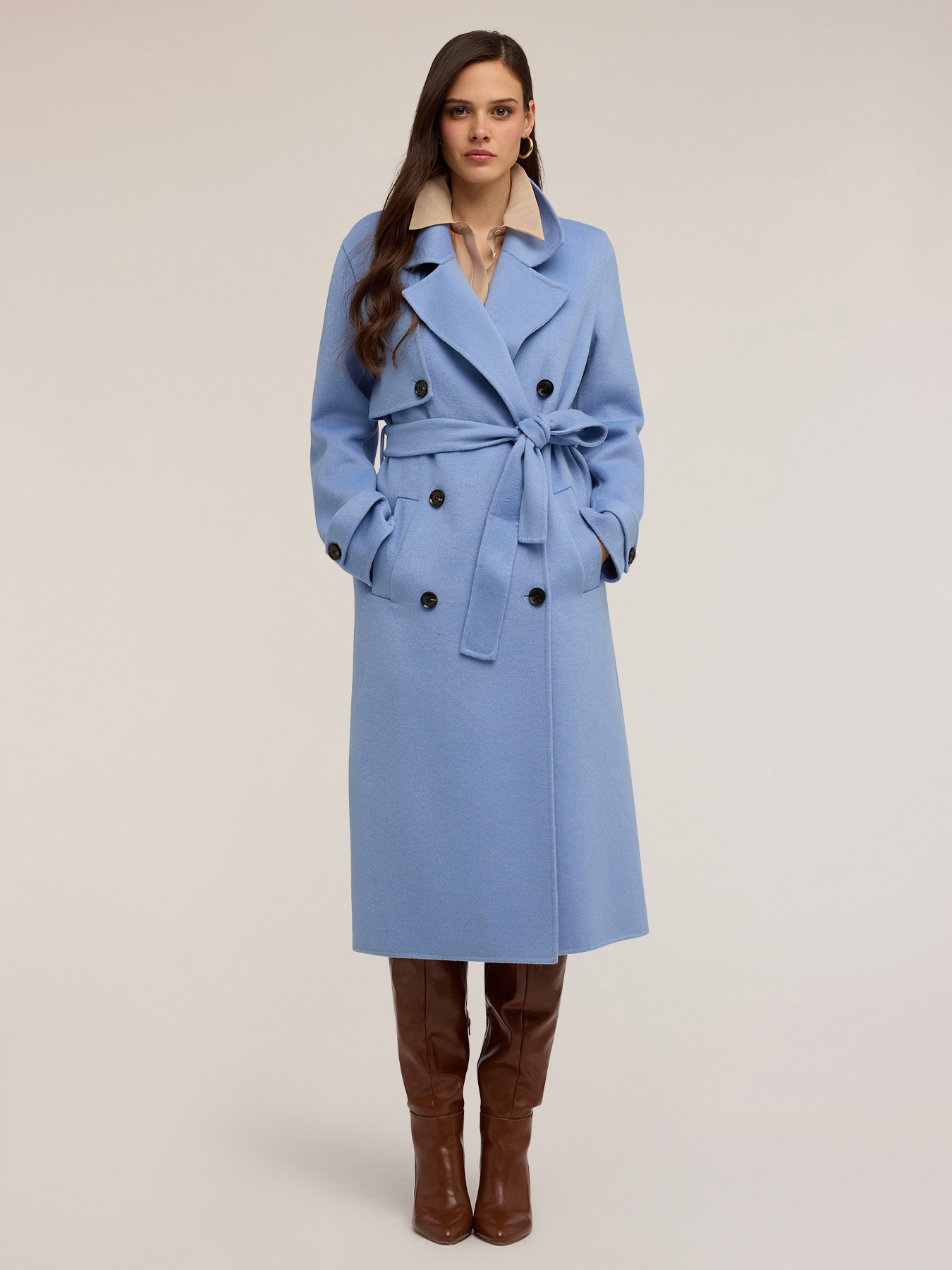 Wool blend trench coat image number 3