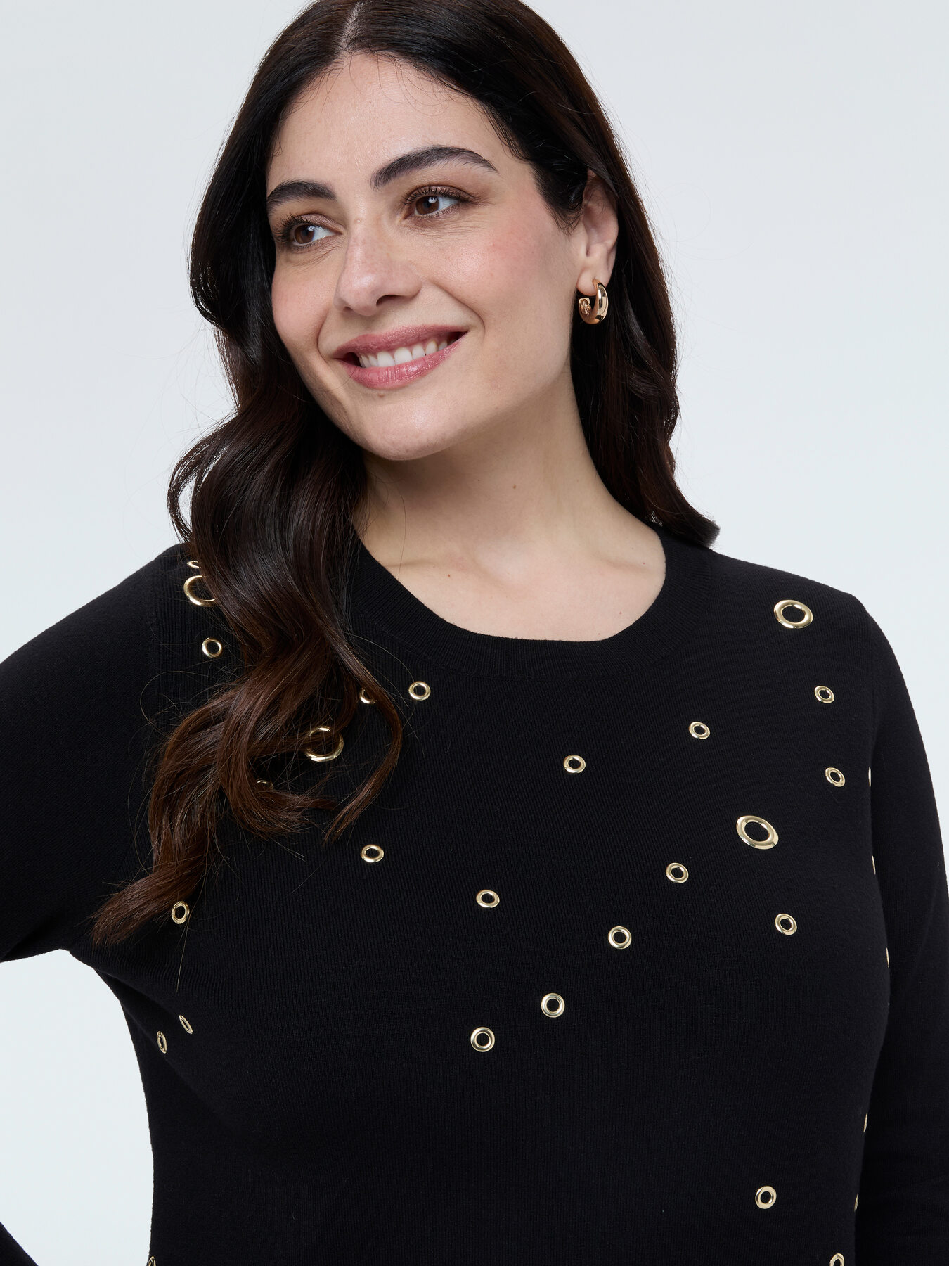 Maglia con occhielli all over image number 3