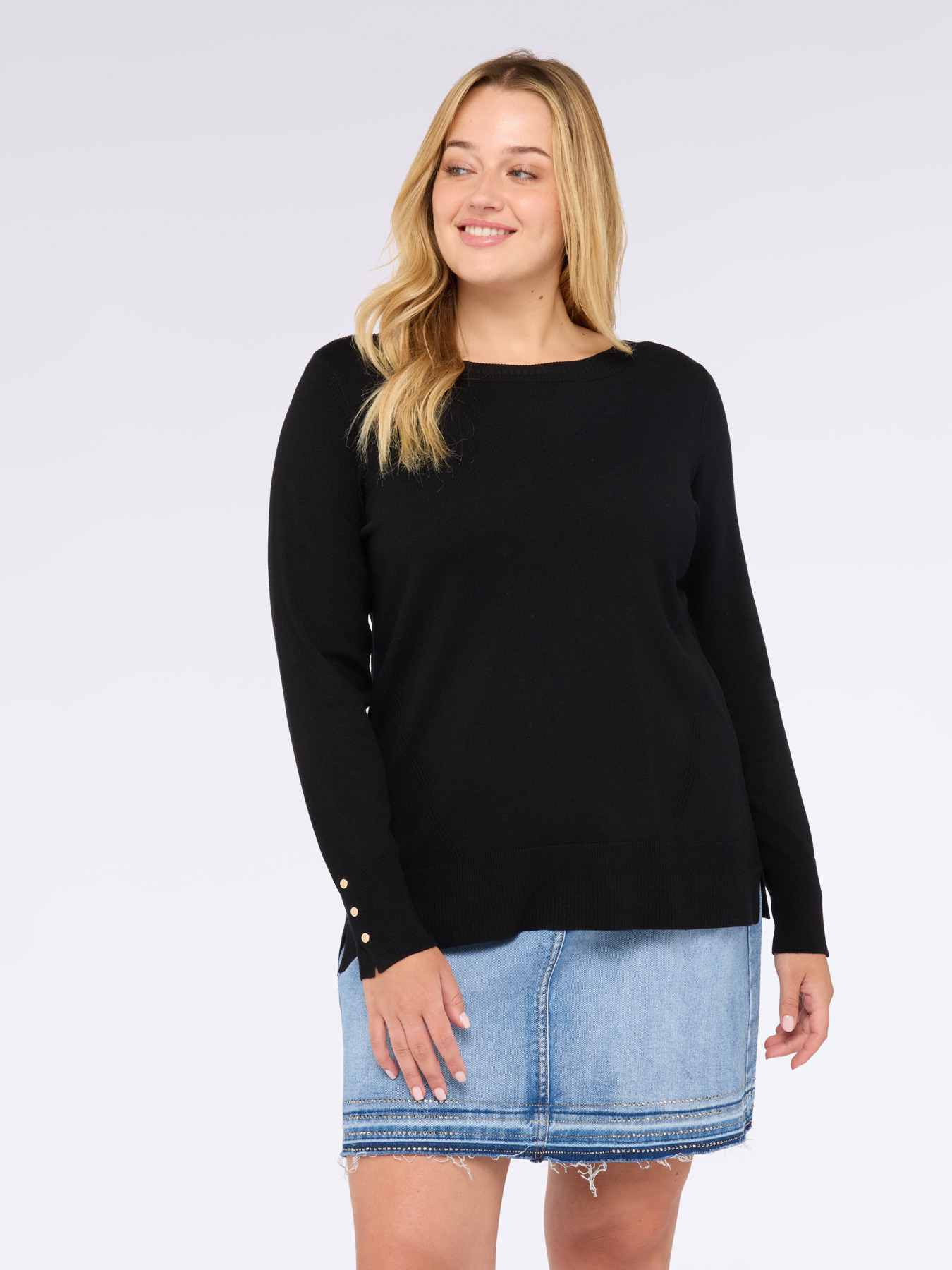 Maglia a maniche lunghe con scollo barchetta image number 0