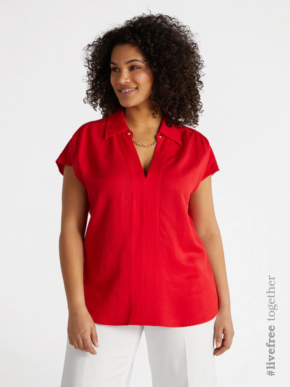 Bluse mit Kette mit TENCEL™-Fasern
