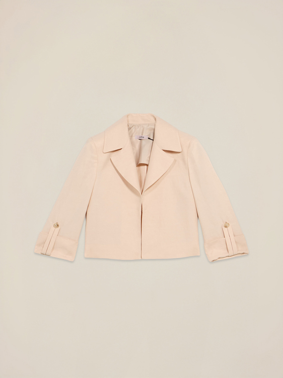 Giacca cropped misto lino