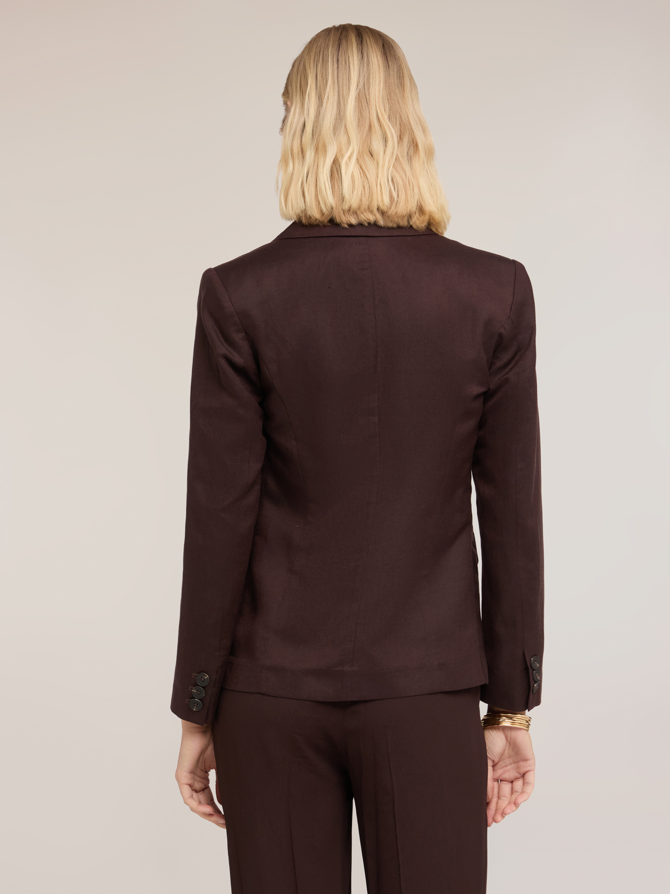 Linen lyocell blend blazer image number 1