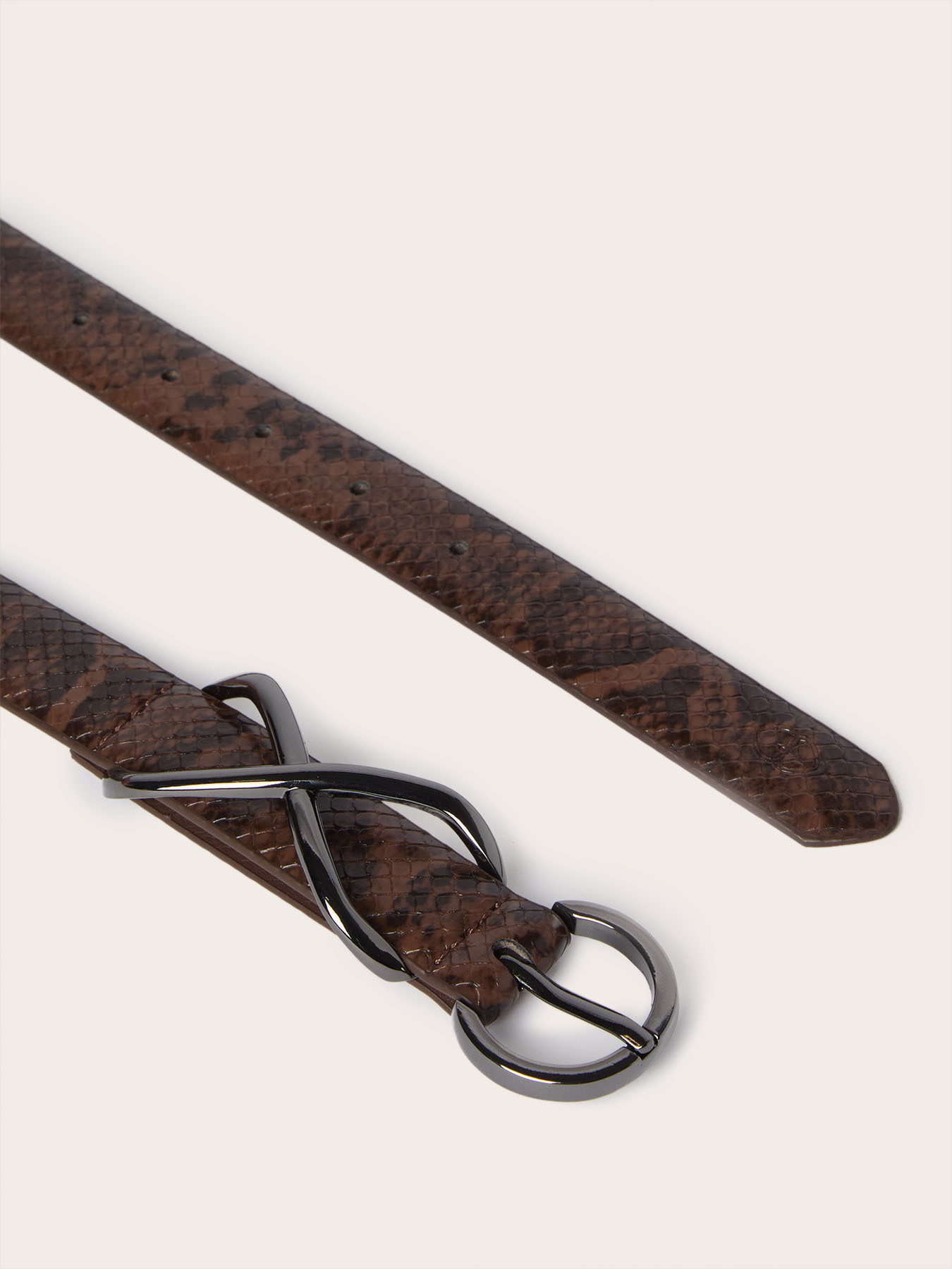 Ceinture fantaisie snake avec passant en m&eacute;tal image number 2