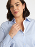 Camicia a righe tempestata di strass image number 3