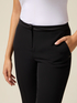 Wide-leg palazzo pants in enver satin image number 2