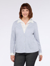 Two-material shirt with contrasting collar image number 2