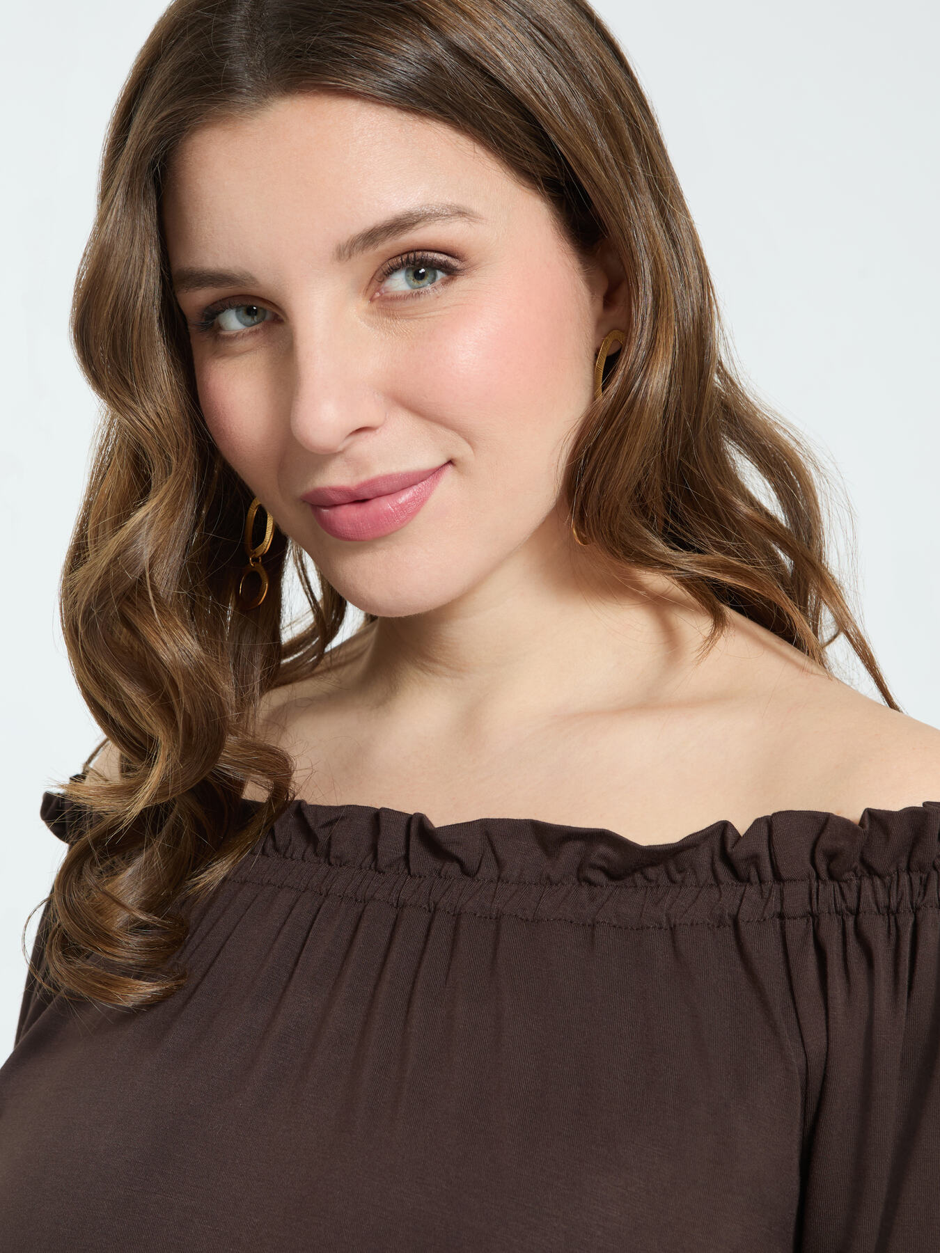 Off-Shoulder-T-Shirt aus Viskose-Jersey image number 2