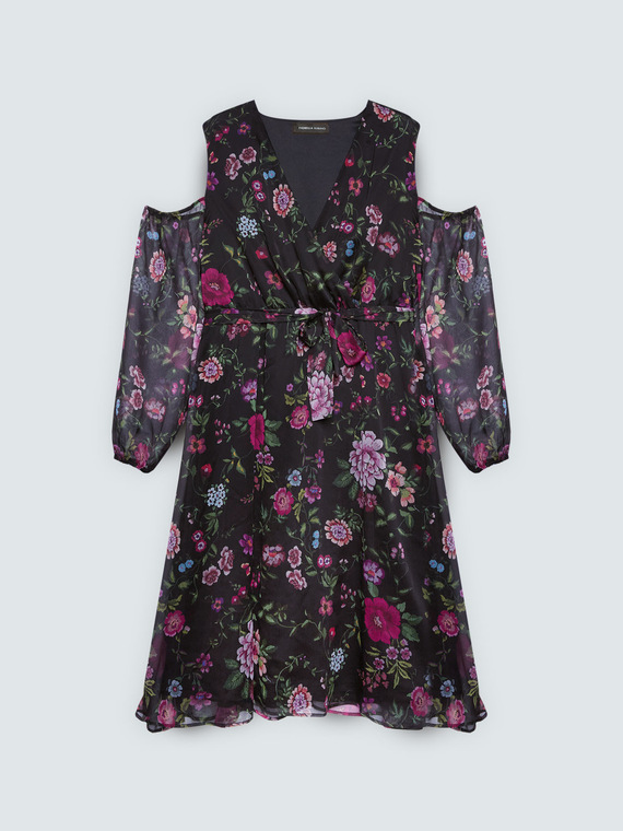 Dream Kleid mit Blumendruck und Cut-outs