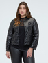 Coated fabric jacket with floral motifs image number 0