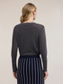 Maglia scollo a v in filato lurex image number 2